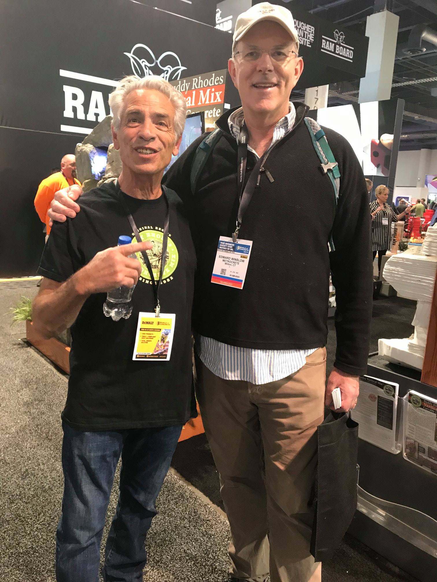 Our founder Ed Winslow with Buddy Rhodes at World of Concrete 2019, Las Vegas.